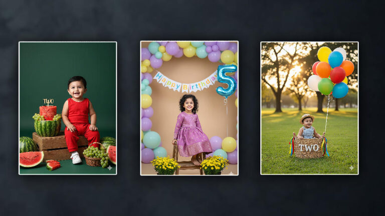 How to make Best beautifull kids birthday photo editing with AI